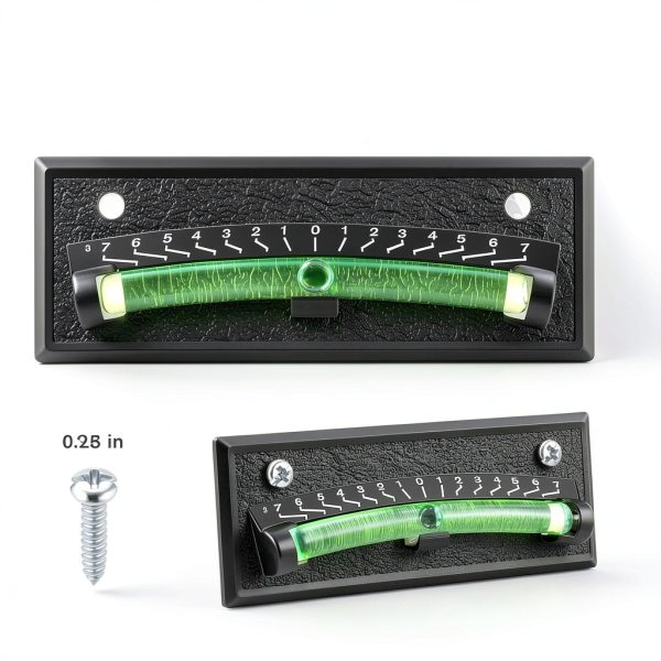 Dunkive RV Bubble Level ABS Plastic Black Manual-1