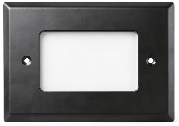 7110C-BK Step Light Cover Plate Only | Lighting Cover Plate for Outdoor Lighting | Black Powder-Coated, Durable, Easy Installation, Fits Standard Rectangular Step Light Housings-0