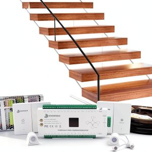Motion-Activated LED Stair Lighting Kit RWOFNIA 48-inch 3000K 20-Step-0