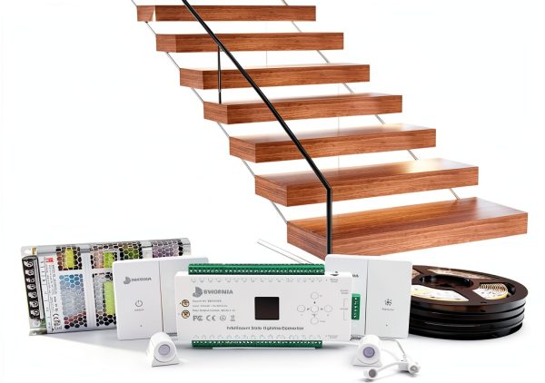 Motion-Activated LED Stair Lighting Kit RWOFNIA 48-inch 3000K 20-Step-0