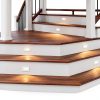 120V Stairway Lights Indoor, 3W 5CCT Dimmable LED Step Lights Indoor Outdoor, IP65 Waterproof Stairwell Lighting for Stairs Steps, Aluminum (Smile Style(White)(1Pack), 1)-2