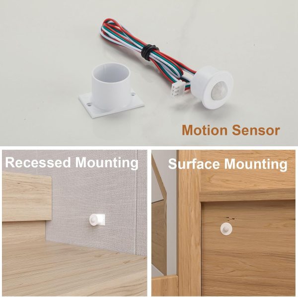 LED Stair Lights Motion Sensor AUTUNEER 20 Step 40in White 6000K-5