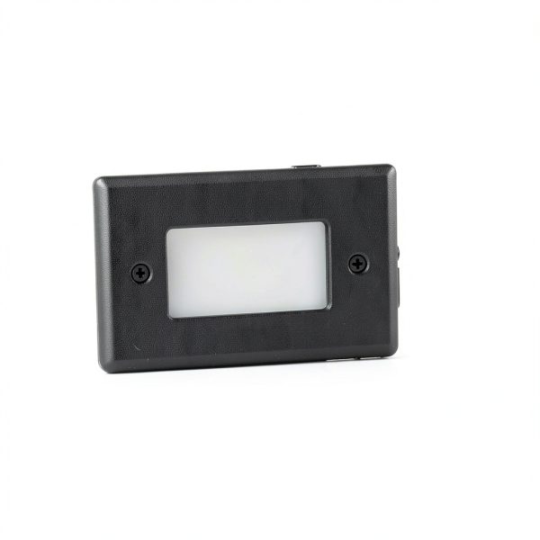 7110C-BK Step Light Cover Plate Only | Lighting Cover Plate for Outdoor Lighting | Black Powder-Coated, Durable, Easy Installation, Fits Standard Rectangular Step Light Housings-2