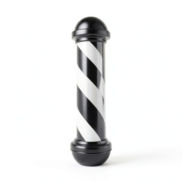 31.5'' Barber Pole Light, Black White Rotating Hair Salon Open Sign for Salon-3