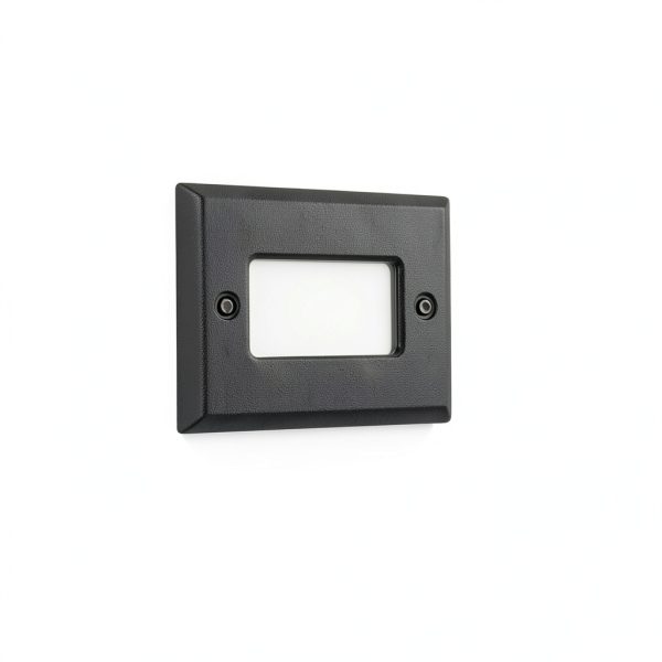 7110C-BK Step Light Cover Plate Only | Lighting Cover Plate for Outdoor Lighting | Black Powder-Coated, Durable, Easy Installation, Fits Standard Rectangular Step Light Housings-4