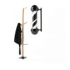 31.5'' Barber Pole Light, Black White Rotating Hair Salon Open Sign for Salon-4