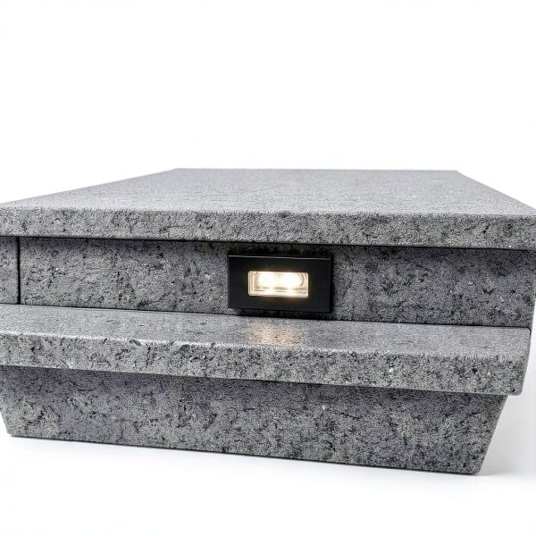 7110C-BK Step Light Cover Plate Only | Lighting Cover Plate for Outdoor Lighting | Black Powder-Coated, Durable, Easy Installation, Fits Standard Rectangular Step Light Housings-5