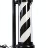 31.5'' Barber Pole Light, Black White Rotating Hair Salon Open Sign for Salon-8