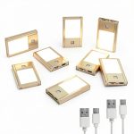 Rechargeable Motion Sensor Night Lights, 8-Pack - Painted Gold Aluminum Alloy, Ultra-Compact Magnetic Mount, 3000K Warm White Glow, Ideal for Hallways, Bedrooms, Stairs & Nightly Use-0