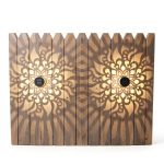 Solar Fence Lights 2 Pack Outdoor Deck Step Wall Lights Metal Waterproof LED Warm Yellow Light for Garden Post Patio Backyard Yard Decor (Mandala-2, 2)-0