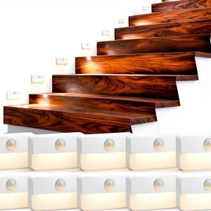 Motion Sensor Stair Light 10 Pack T80721 LED Lamp for Hallways-0